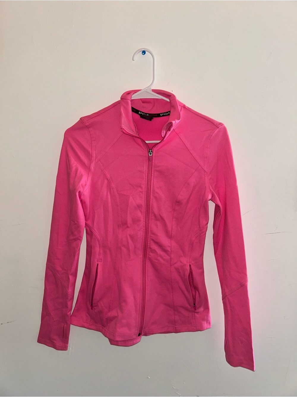 Spyder Pink Full-Zip Athletic Jacket